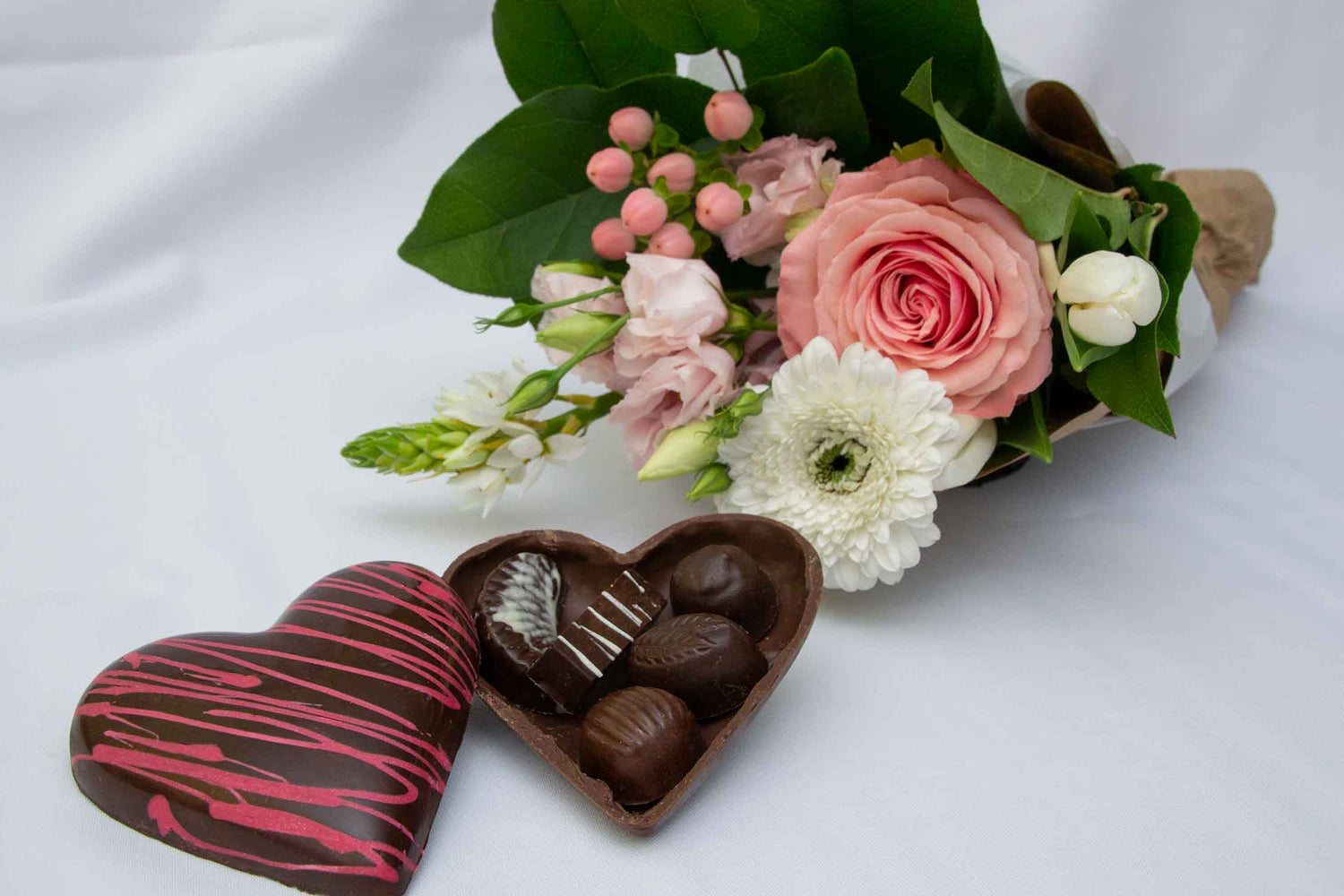 Bouquet de fleur et chocolat artisanal